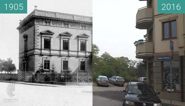 Vorher-Nachher-Bild von Kommendantur zwischen 1905 und 2016