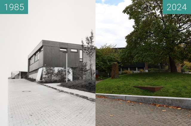 Vorher-Nachher-Bild von Universität Biologie am Botanischen Garten zwischen 1987 und 08.2024