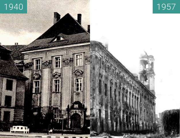 Vorher-Nachher-Bild von Jesuitenkirche  zwischen 1940 und 1957