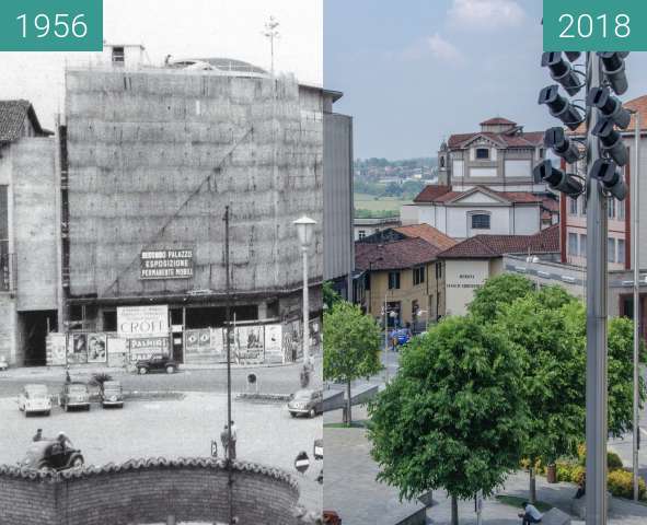 Vorher-Nachher-Bild von Piazza zwischen 1956 und 2018