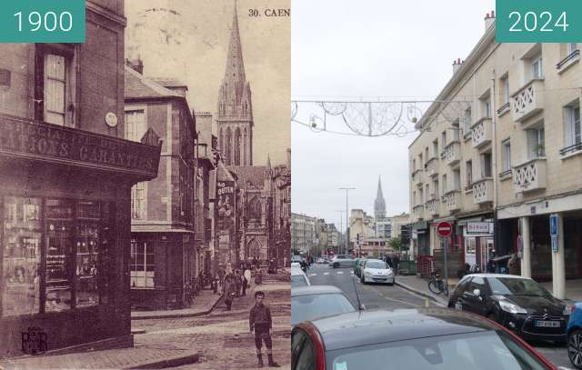 Vorher-Nachher-Bild von Rue Montoir Poissonnerie zwischen 1900 und 11.2024