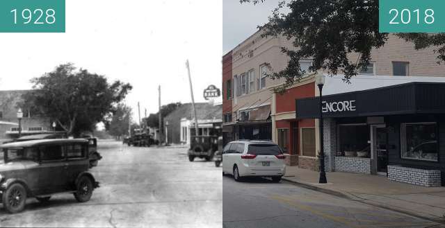 Vorher-Nachher-Bild von Montrose Street, Clermont, FL zwischen 1928 und 14.08.2018