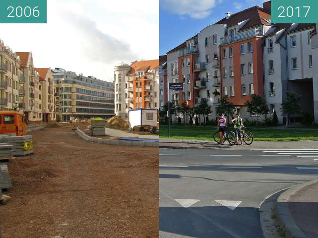 Vorher-Nachher-Bild von Poznań ulica Szyperska zwischen 2006 und 2017