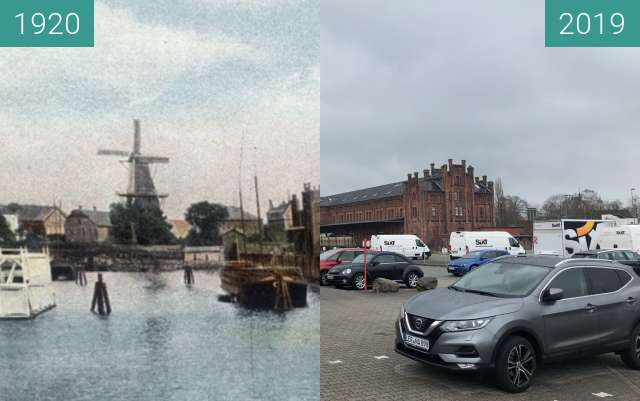 Image avant-après de Zollhaus Leer/Ostfriesland entre 1920 et 04.2019