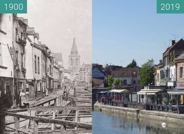 Image avant-après de Saint-Leu entre 1900 et 13 mai 2019