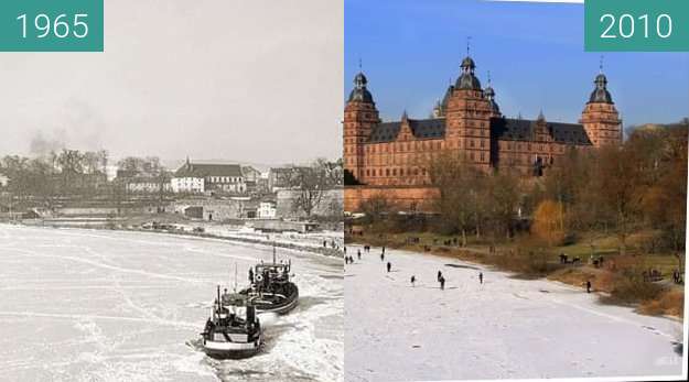 Vorher-Nachher-Bild von Aschaffenburg - Schloss zwischen 1965 und 2010