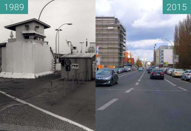 Before-and-after picture of Berlin - Prinzenstraße 1989/2015 between 1989 and 04/2015