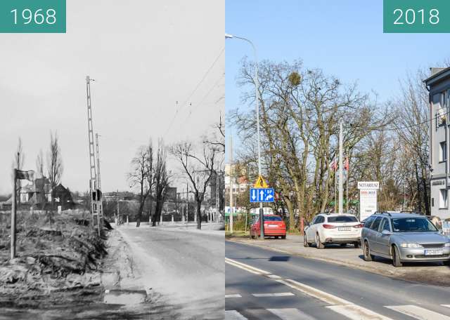 Vorher-Nachher-Bild von Ulica Naramowicka zwischen 1968 und 2018