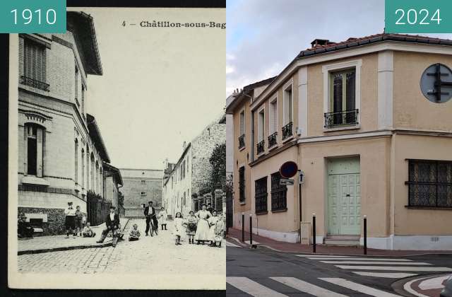 Image avant-après de Châtillon - école Gambetta entre 1910 et 11 nov. 2024