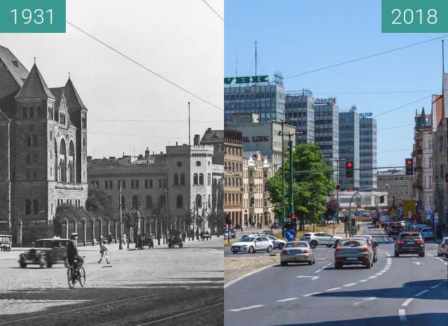 Vorher-Nachher-Bild von Ulica Św. Marcin zwischen 1931 und 2018