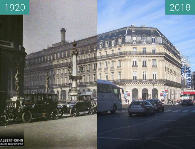 Image avant-après de Place Jacques Rouché entre 10.1920 et 10 fév. 2018