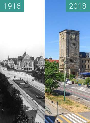 Vorher-Nachher-Bild von Ulica Św. Marcin zwischen 1916 und 06.06.2018