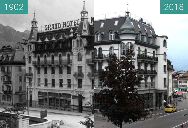 Vorher-Nachher-Bild von Bulle - Le bâtiment du Moderne zwischen 1902 und 04.08.2018