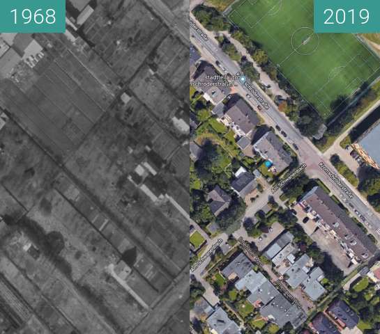 Vorher-Nachher-Bild von Altenburger Straße zwischen 15.03.1968 und 09.01.2019