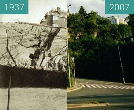 Image avant-après de Barrandov entre 1937 et 2007