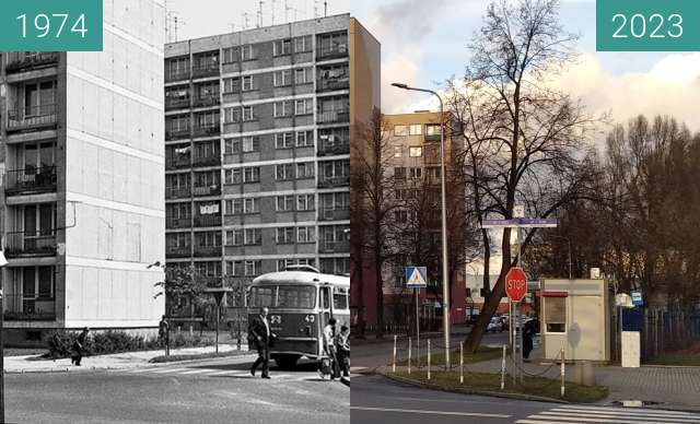 Vorher-Nachher-Bild von Kędzierzyn-Koźle, Żyletkowce zwischen 1974 und 02.2023