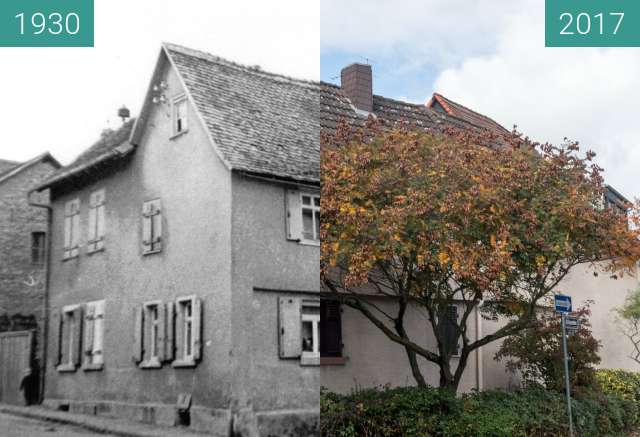 Before-and-after picture of Bad Homburg Gonzenheim, Frankfurter Landstr 89 between 1930 and 2017-Oct-03