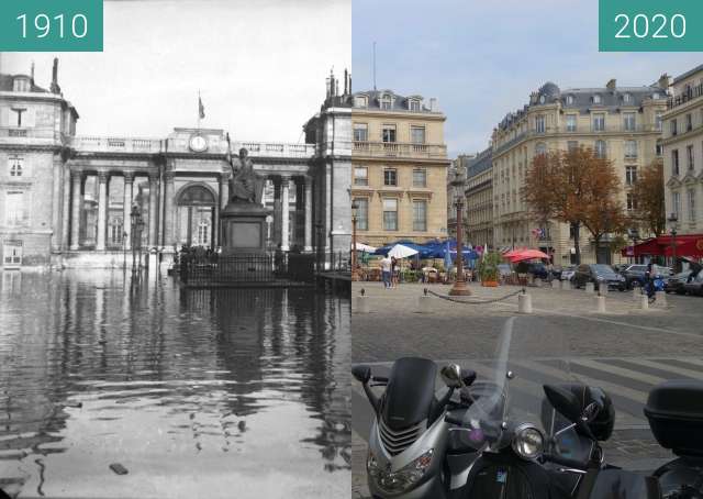 Image avant-après de Assemblée Nationale (Crue de la Seine) entre 29 jan. 1910 et 09.2020