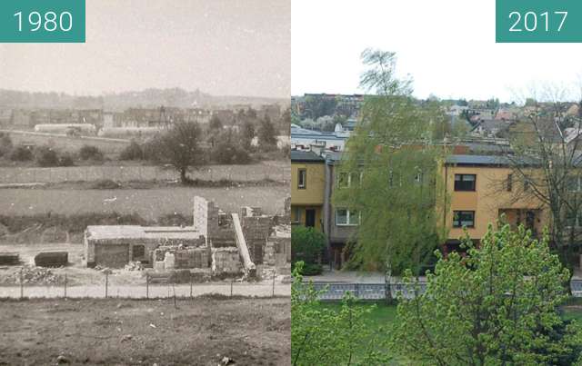 Image avant-après de Sportowa Street entre 1980 et 2017