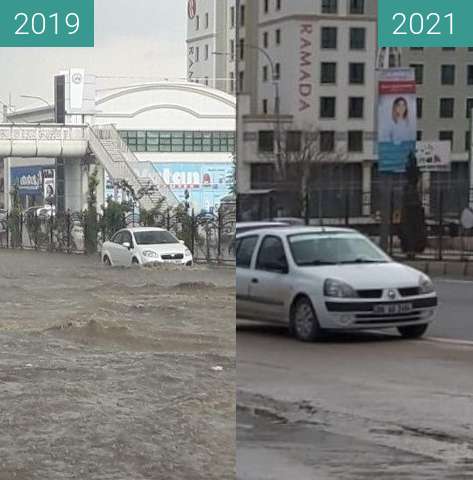 Vorher-Nachher-Bild von Flood in Elazig (reduced) zwischen 20.06.2019 und 2021