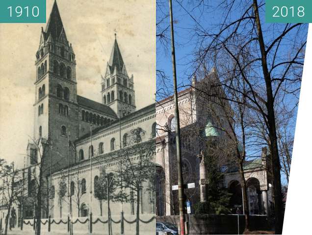 Vorher-Nachher-Bild von Maximilianskirche (2) zwischen 1910 und 04.03.2018