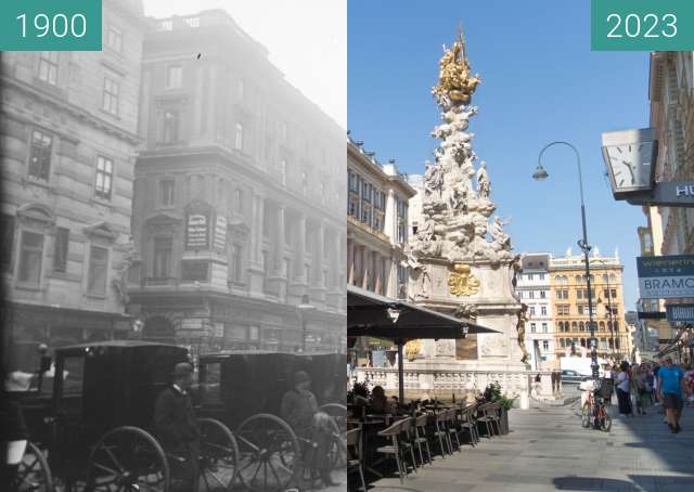 Image avant-après de Graben entre 1 jan. 1898 et 08.2023