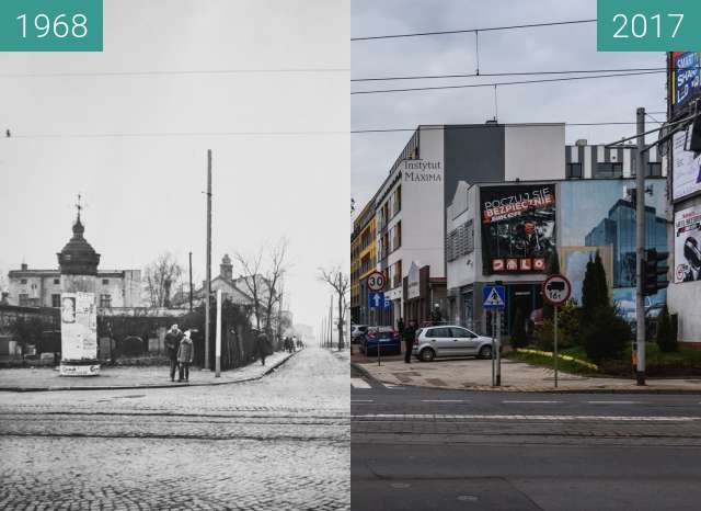 Vorher-Nachher-Bild von Ulica Sielska zwischen 1968 und 2017