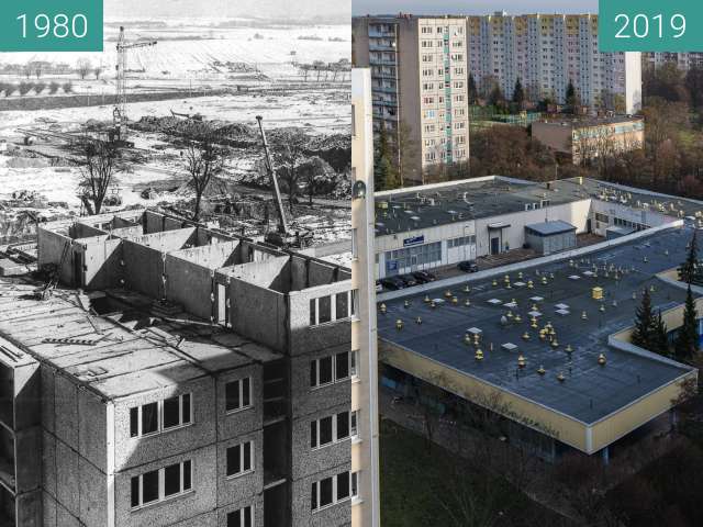 Before-and-after picture of Osiedle Jana III Sobieskiego between 1980 and 2019