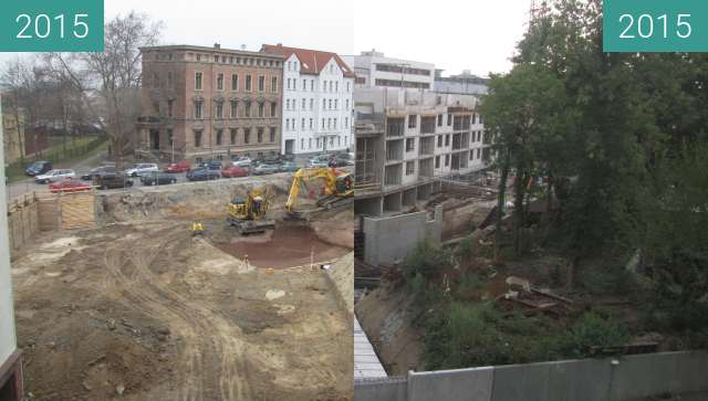 Vorher-Nachher-Bild von Königsviertel in Halle (Saale) zwischen 24.03.2015 und 14.08.2015