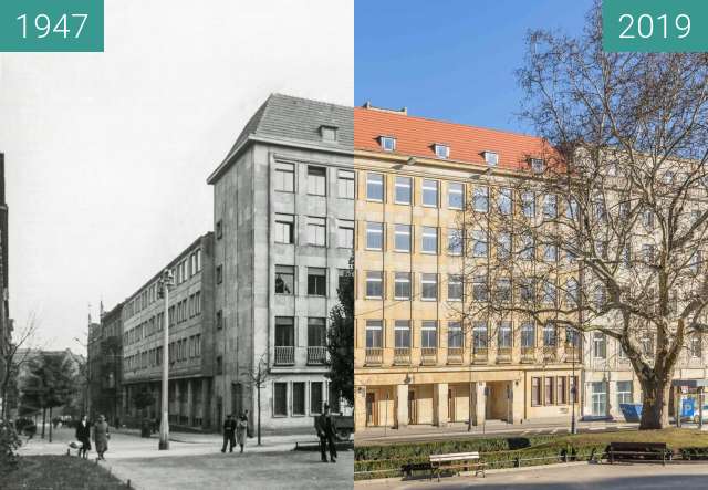 Vorher-Nachher-Bild von Plac Wolności nr 16 zwischen 1947 und 16.02.2019