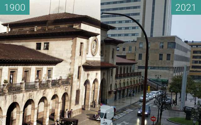 Image avant-après de Estación del Norte entre 1900 et 4 jan. 2021