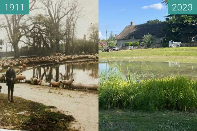 Vorher-Nachher-Bild von Ashmore pond zwischen 1910 und 22.06.2023