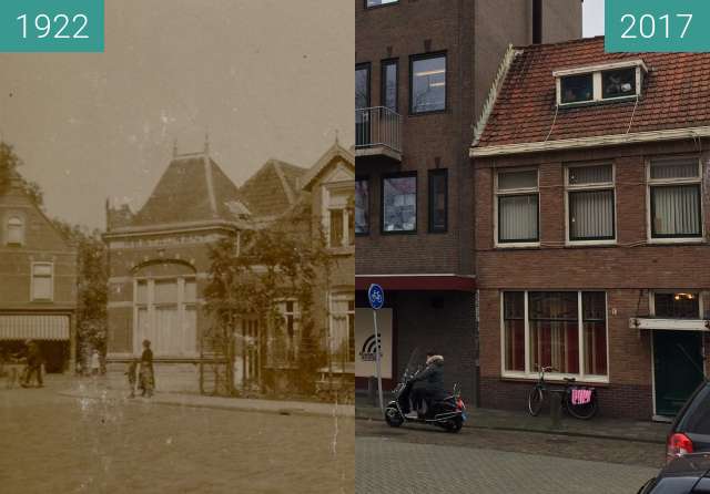 Before-and-after picture of Alkmaar, Scharloo/Zocherstraat between 1922 and 2017