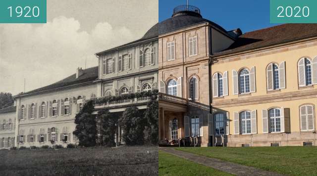 Vorher-Nachher-Bild von Stuttgart - Schloss Hohenheim zwischen 1920 und 14.11.2020