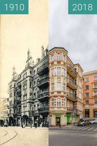 Vorher-Nachher-Bild von Plac Cyryla Ratajskiego zwischen 30.06.1910 und 2018