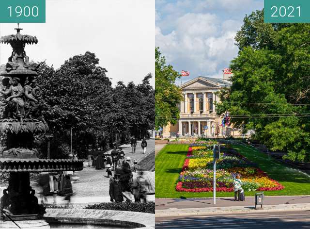 Image avant-après de Oper Halle entre 1900 et 29 juil. 2021