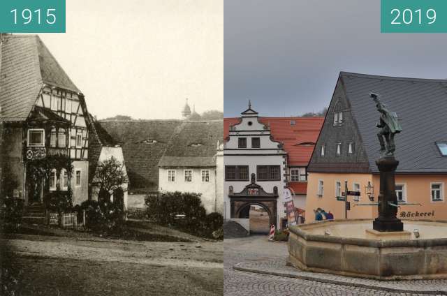 Before-and-after picture of Lauenstein between 1915 and 2019-Nov-24