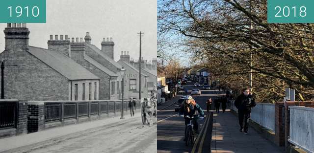 Vorher-Nachher-Bild von Romsey from Mill Road bridge zwischen 1910 und 07.01.2018