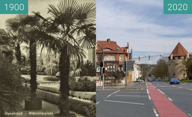 Vorher-Nachher-Bild von Rißmüllerplatz zwischen 1900 und 03.2020