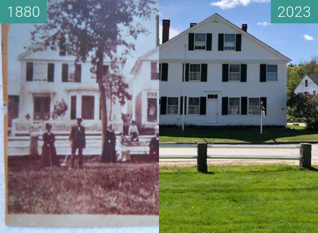 Before-and-after picture of Summer Gathering in Fitzwilliam, New Hampshire between 1880 and 2023