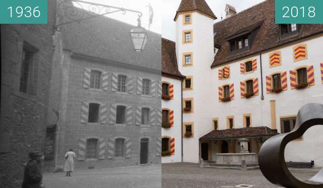 Vorher-Nachher-Bild von Château de Neuchâtel zwischen 07.09.1936 und 13.08.2018