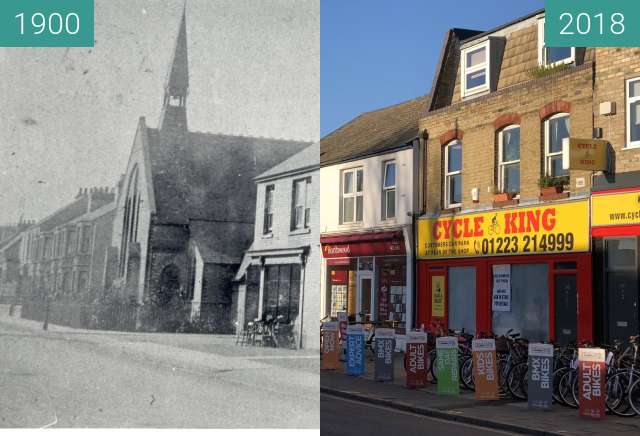 Vorher-Nachher-Bild von St Philip's Church and shops zwischen 1900 und 07.01.2018