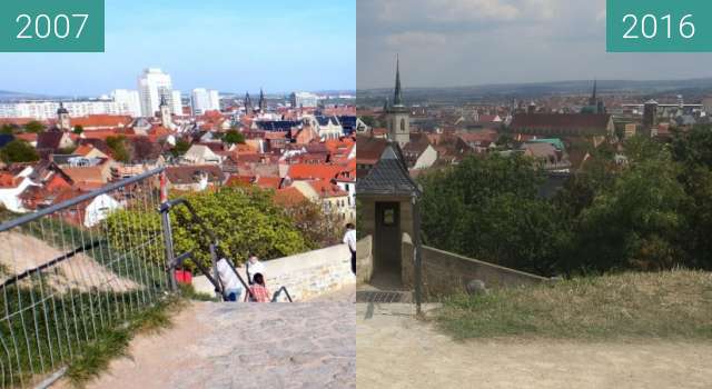 Vorher-Nachher-Bild von Auf der Zitadelle Petersberg zwischen 15.04.2007 und 19.08.2016