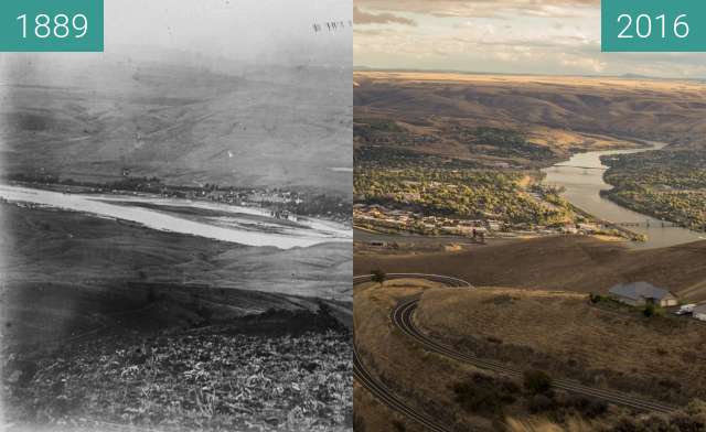 Before-and-after picture of Lewiston Idaho 05-1889 between 05/1889 and 2016-Sep-18