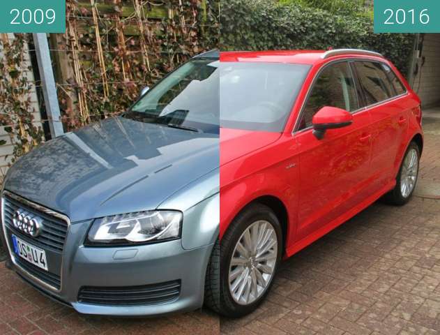 Vorher-Nachher-Bild von Audi A3 zwischen 01.03.2009 und 29.04.2016