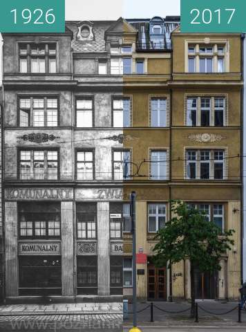 Before-and-after picture of Ulica 27 Grudnia between 1926 and 2017-Jun-15