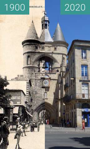 Image avant-après de Grosse cloche de Bordeaux entre 1900 et 07.2020