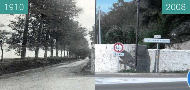 Image avant-après de la tourelle entre 1910 et 26 avr. 2008