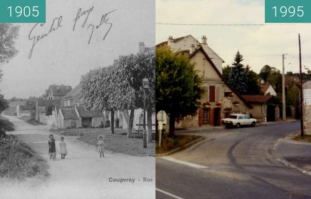 Image avant-après de Place des Tilleuls entre 1905 et 1995