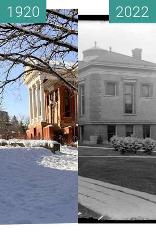 Image avant-après de Steensland Hall rephoto entre 4 juin 1920 et 10 jan. 2022